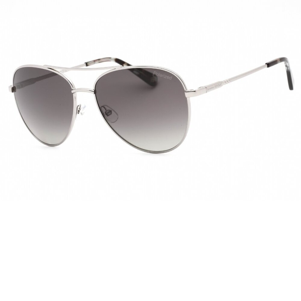 Banana Republic Silver Aviator Sunglasses Brand New In Case